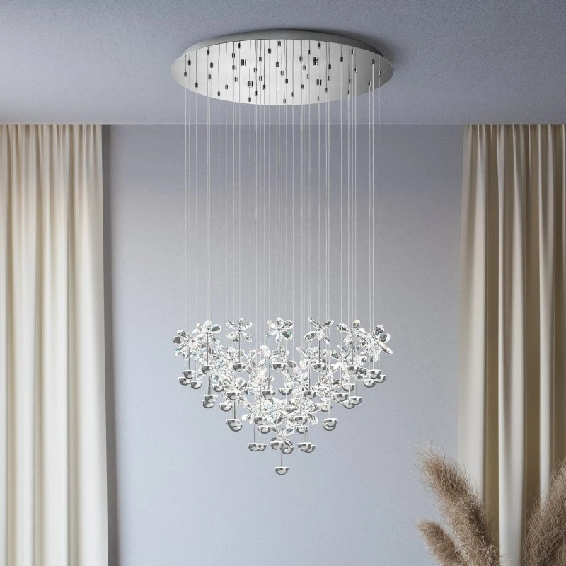 EGLO Stars of Light Pianopoli Lámpara Colgante Cromada 78 x 110 cm