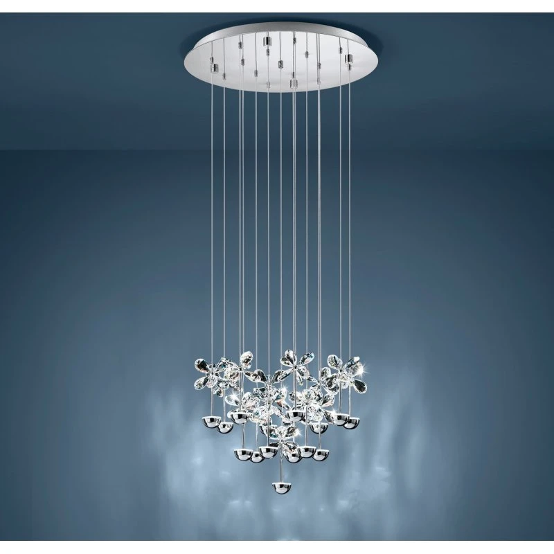 EGLO Stars of Light Pianopoli Lámpara Colgante Cromada 50 x 113 cm