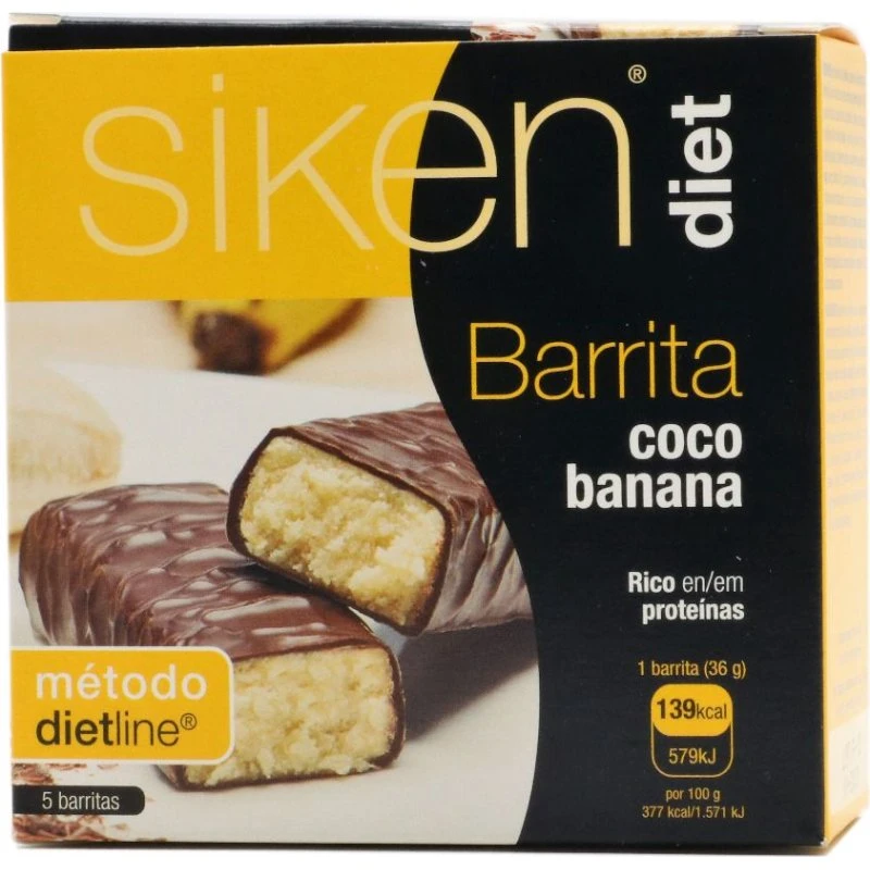 Siken Barritas Proteicas Coco y Banana (5 Uds)