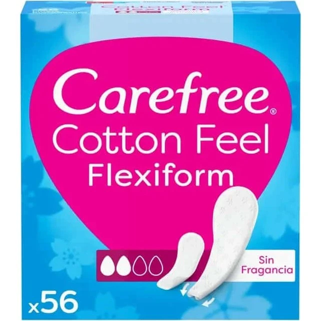Carefree Flexiform Sin Fragancia 56 Unidades
