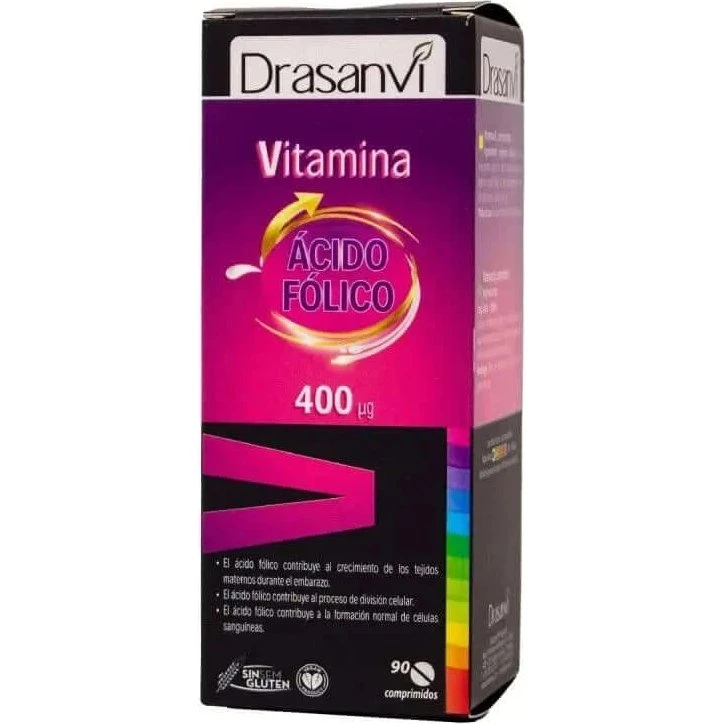 Drasanvi Vitamina B9 Ácido Fólico 400µg - 90 Comprimidos