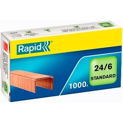 Rapid Grapas 24/6 Cobreadas 1000 Unidades