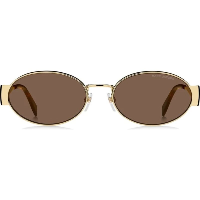 Marc Jacobs Marc 806/S Gafas de Sol Ovaladas de Metal Oro y Lentes Marrones