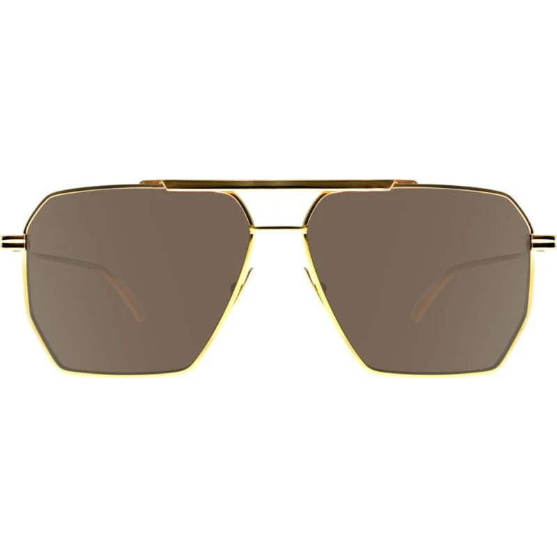 Bottega Veneta BV1012S Gafas de Sol Piloto Oro y Marrón