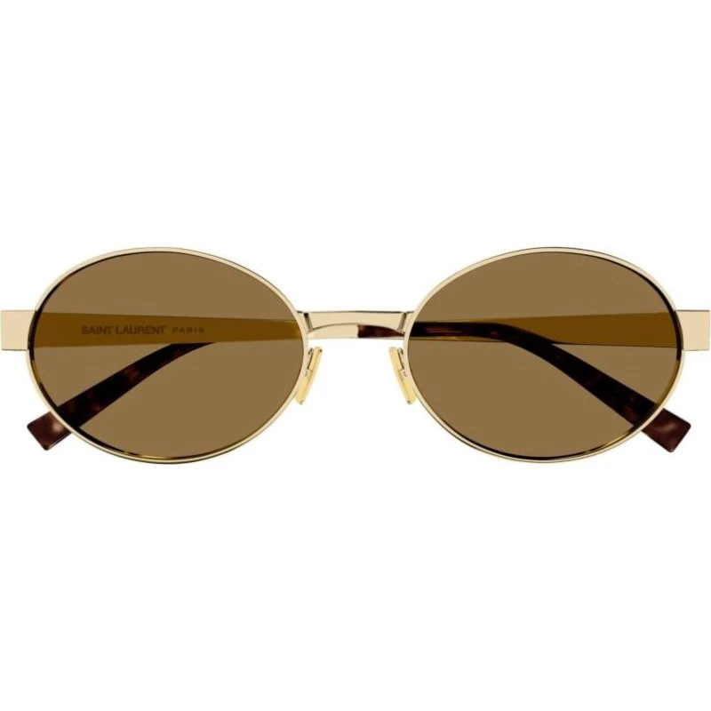 Saint Laurent SL 692 Gafas de Sol Mujer Redondas Oro y Marrón