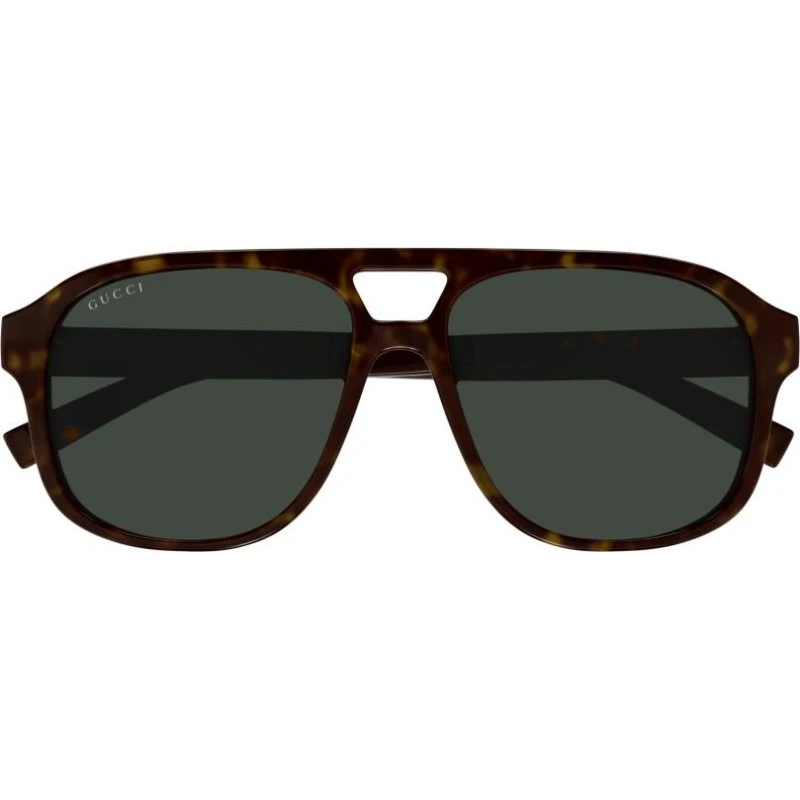 Gucci GG1856S Gafas de Sol Piloto Hombre Habano Verde 57mm