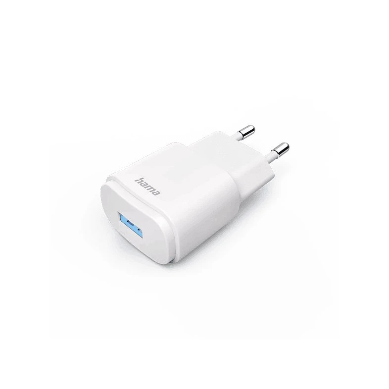 Hama 00201645 Cargador de Móvil USB-A 6W con Luz LED - Blanco
