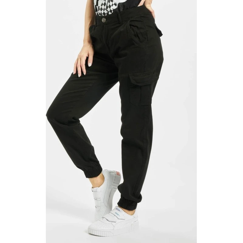 Urban Classics Vaqueros Cargo Elásticos de Algodón para Mujer