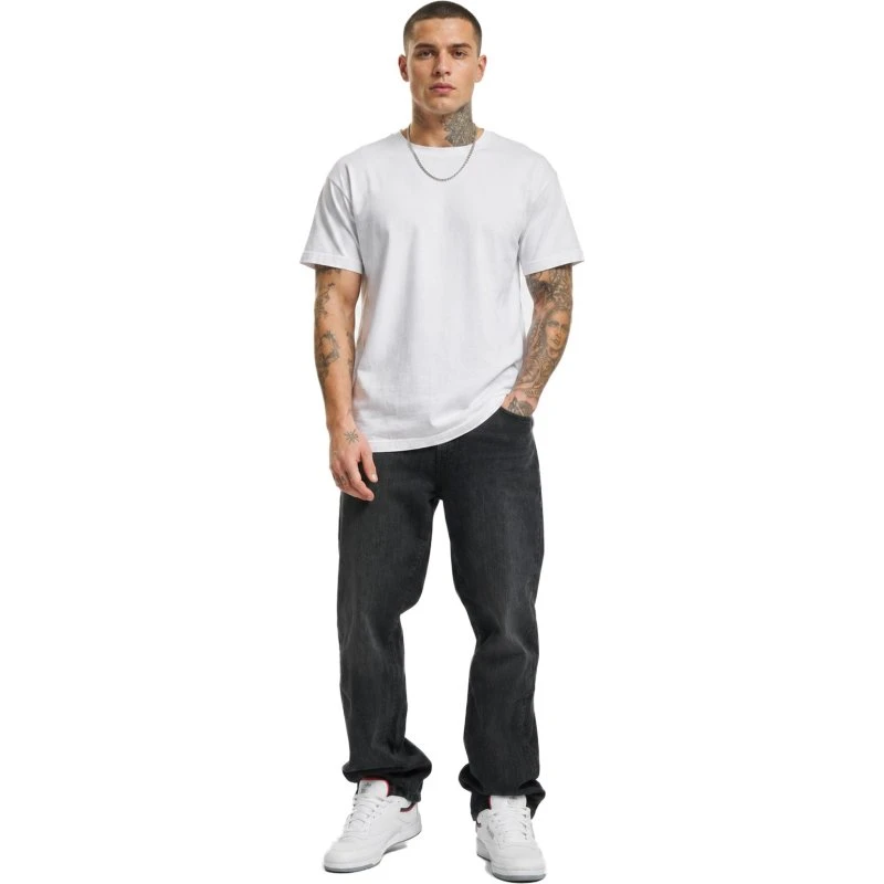 Urban Classics Pantalones Vaqueros Loose Fit Negros con Cremallera