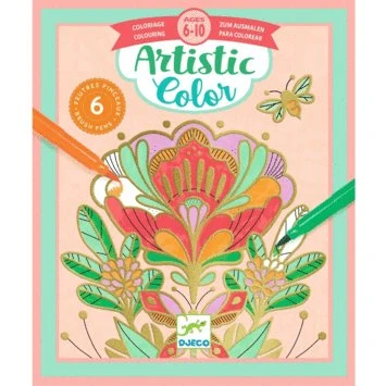 DJECO Artistic Color Flora - Kit para colorear mandalas