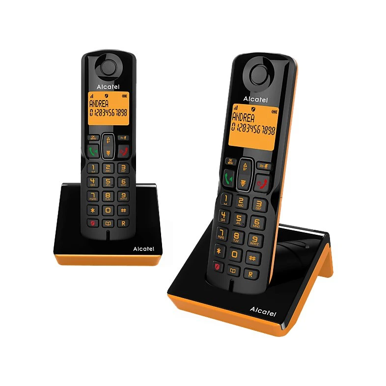 Teléfono Inalámbrico Alcatel S280 Duo - Negro y Naranja