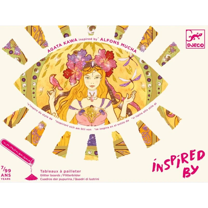 DJECO Inspired by Divinas - Set de pintura con purpurina