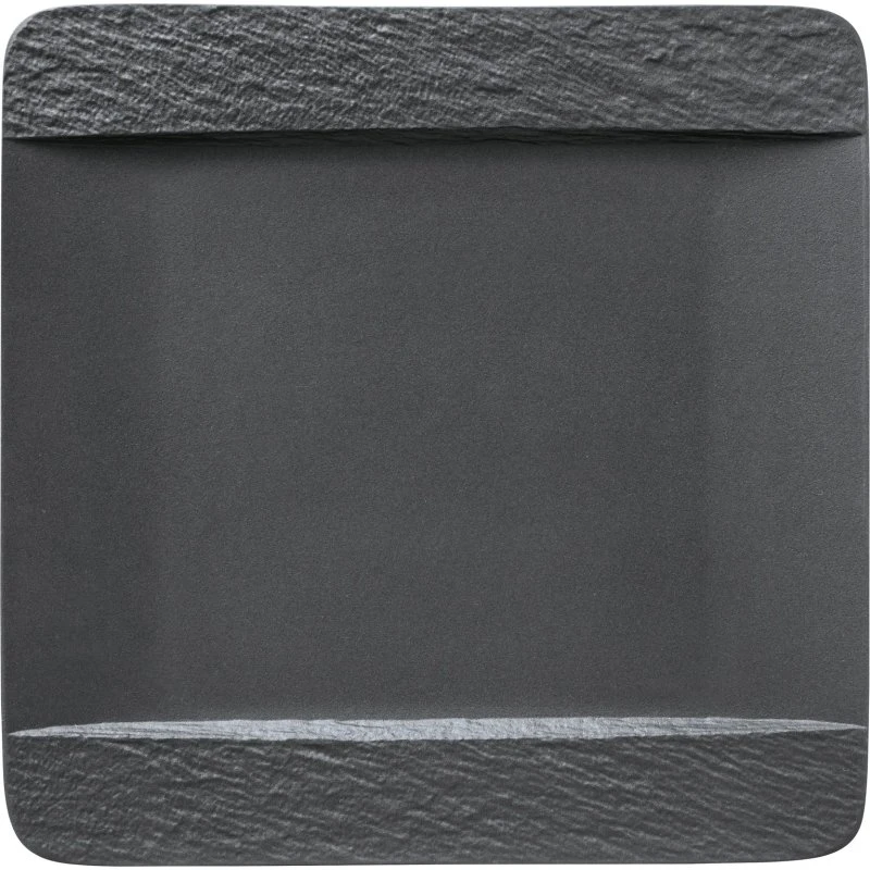 Villeroy & Boch Plato Llano Cuadrado Manufacture Rock Negro 28x28cm