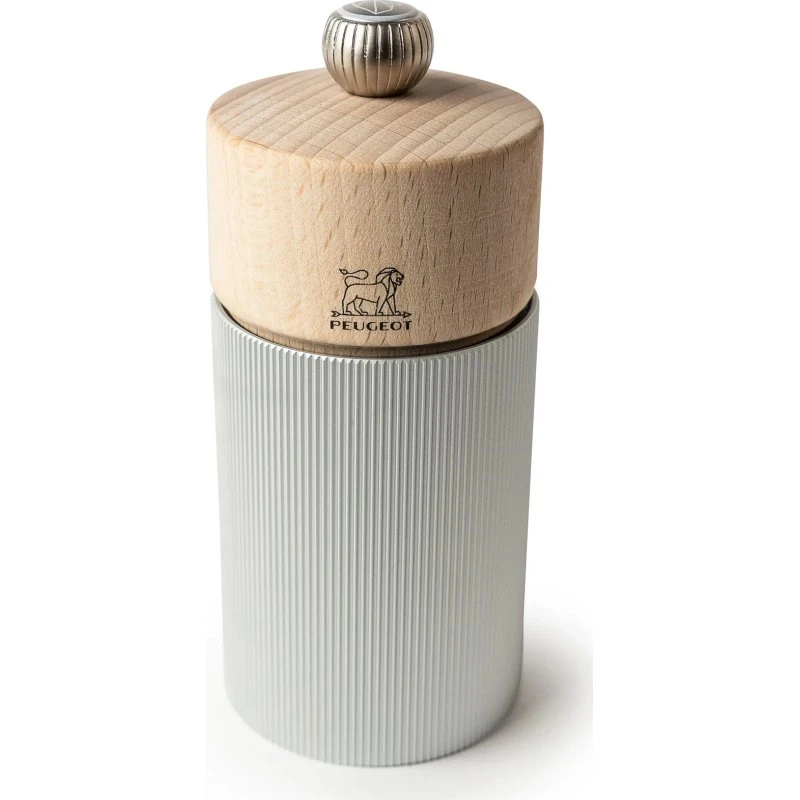 Peugeot Molinillo de sal Line 12cm de aluminio y haya beige