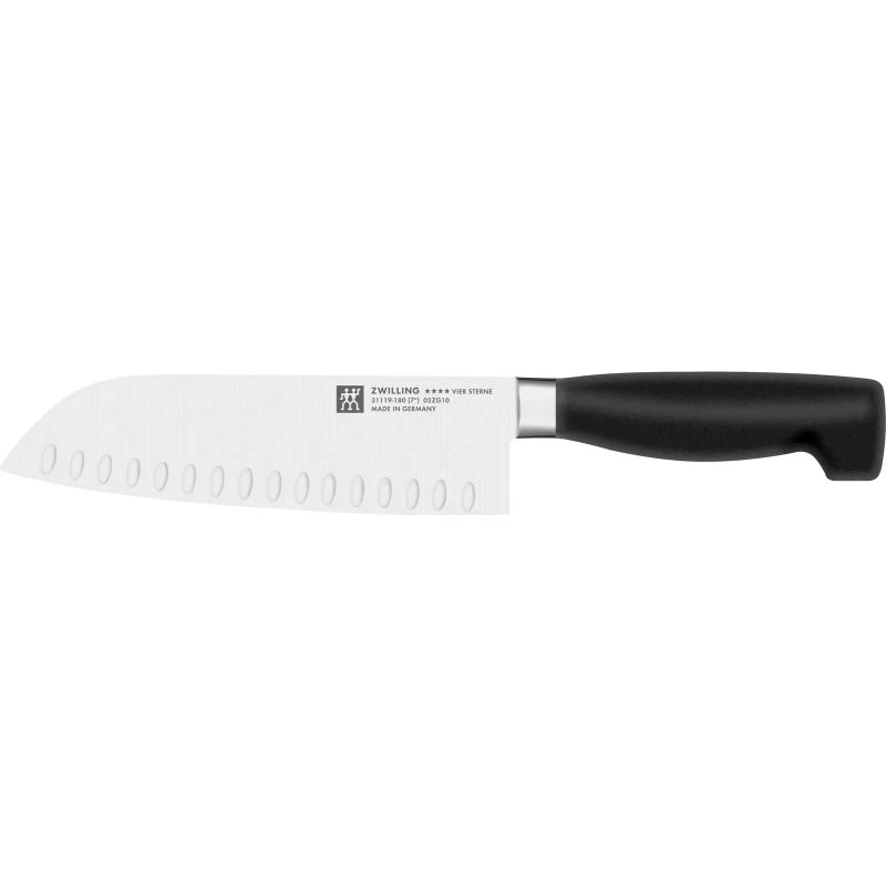 Zwilling Vier Sterne Cuchillo Santoku 18 cm Alveolado
