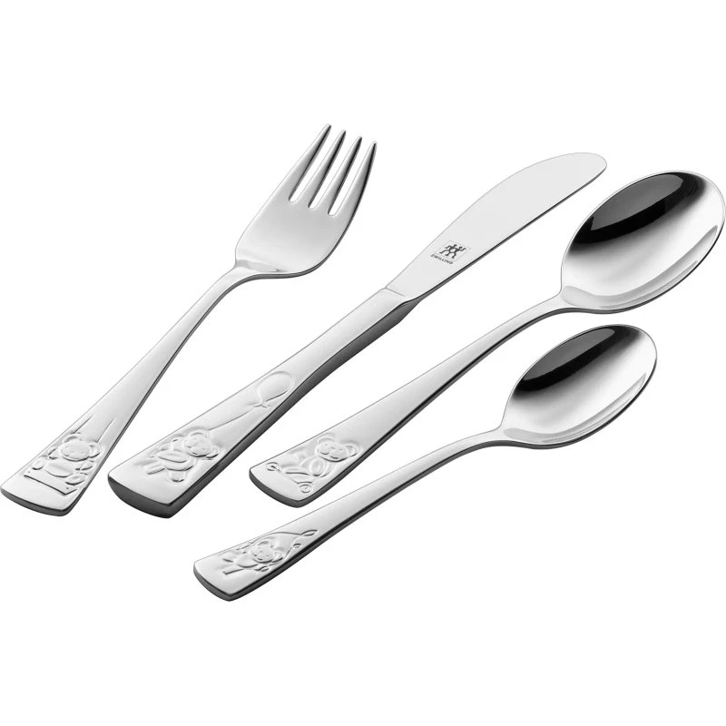 ZWILLING Set de Cubiertos Infantiles Teddy 4 Piezas Acero Inoxidable