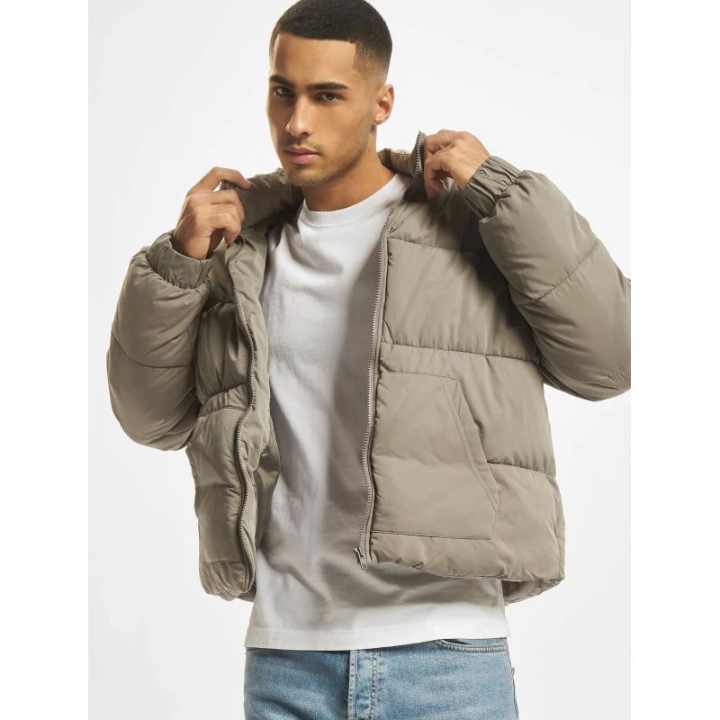 Chaqueta Urban Classics de Forro Polar Acolchada para Hombre - Gris