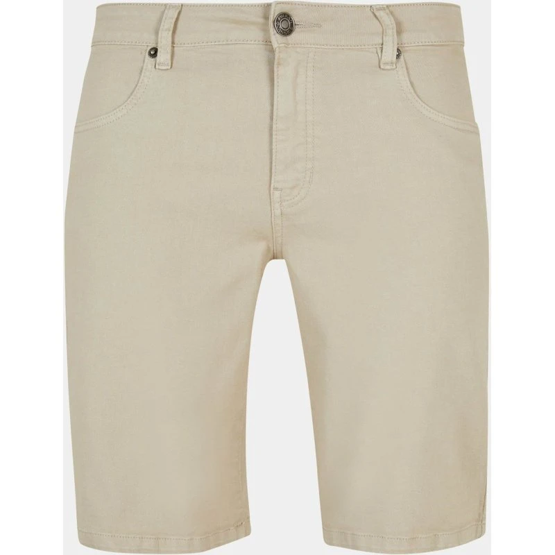 Urban Classics Pantalones Cortos Vaqueros Elásticos Beige
