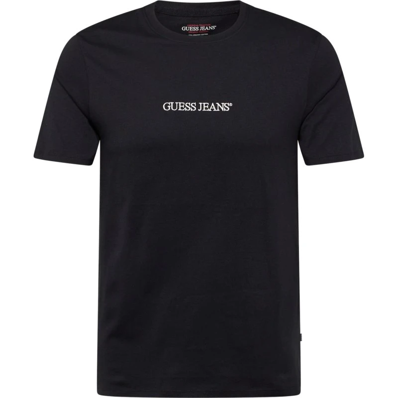 Camiseta Guess Logo Embroader Manga Corta Negra - M