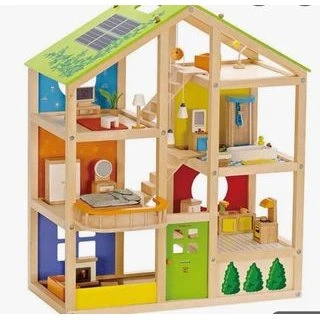 Hape Casa de Muñecas de Madera con Muebles