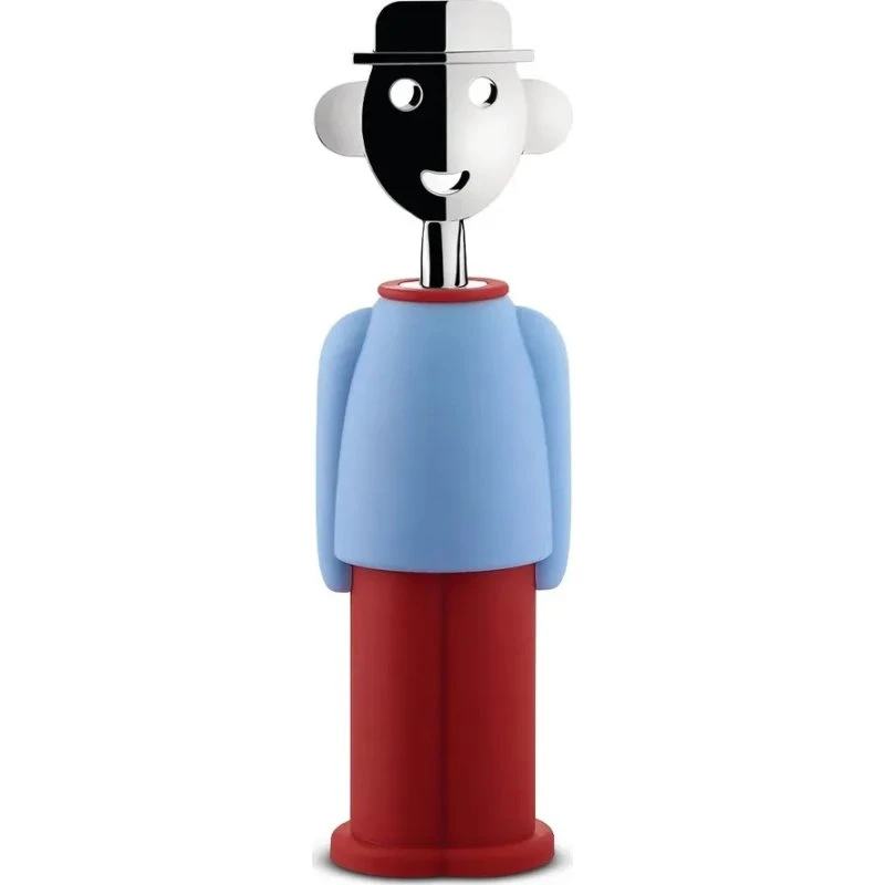 Alessi Sacacorchos Alessandro M. Azul Claro y Rojo