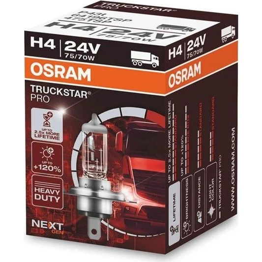 Osram TRUCKSTAR PRO H4 24V 75/70W P43t