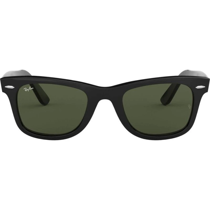 Ray-Ban Wayfarer RB 2140F Gafas de Sol Hombre Negro Lentes Verdes 52mm