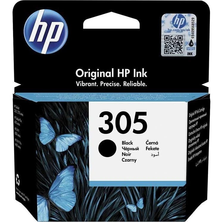 HP 305 Negro - Cartucho de Tinta Original (3YM61AE)