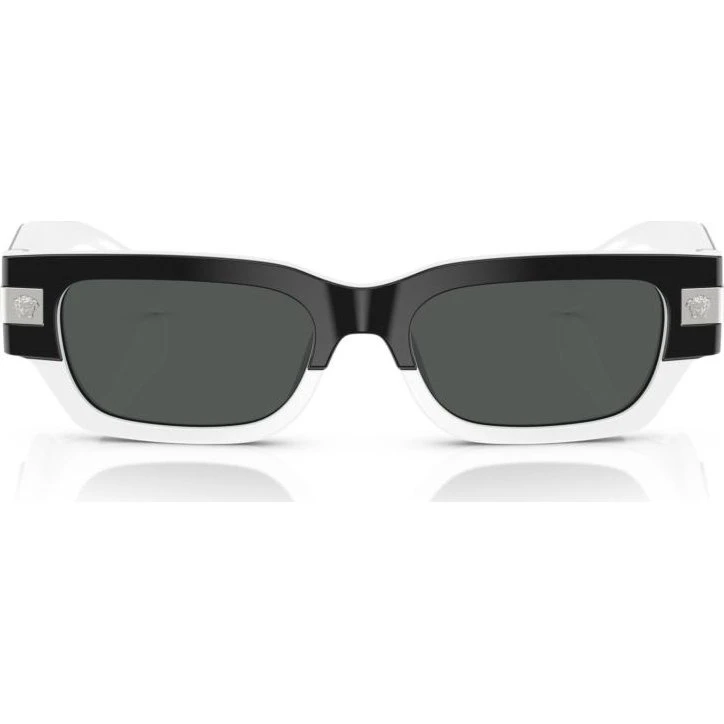 Versace VE 4465 Gafas de Sol Hombre Rectangulares Negras y Grises