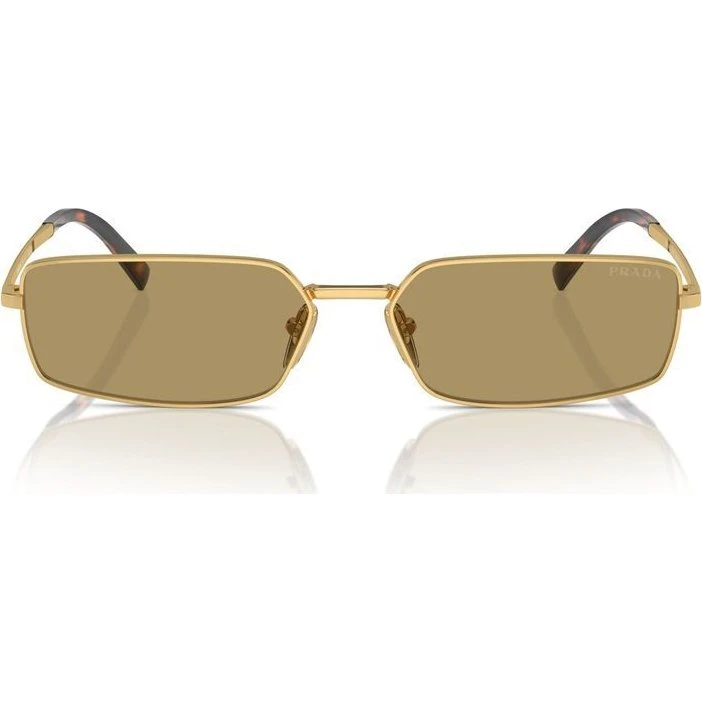 Prada PR A60S Gafas de Sol Cuadradas Oro y Verde para Mujer