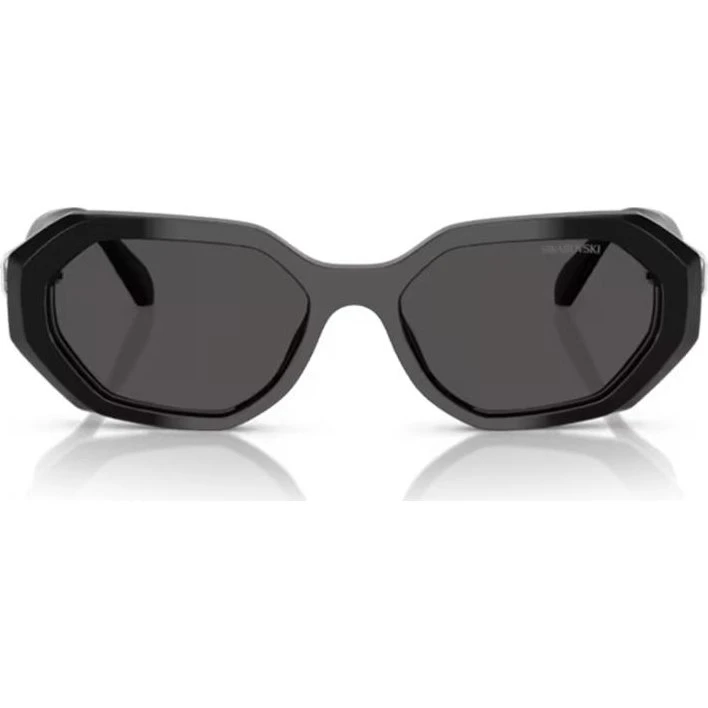 Swarovski SK6028 Gafas de Sol Cuadradas para Mujer - Negro/Gris
