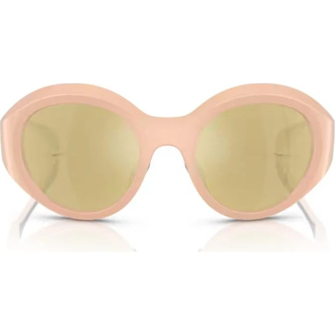 Moncler ME8005 Gafas de Sol Redondas Rosa con Lentes Espejo Oro