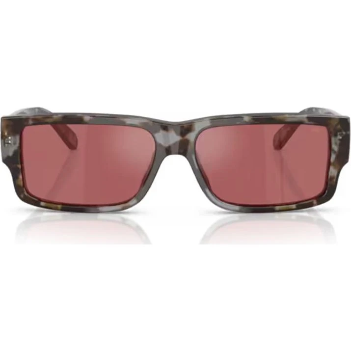 Diesel DL 2003 Gafas de Sol Hombre Rectangulares Habano y Rojo