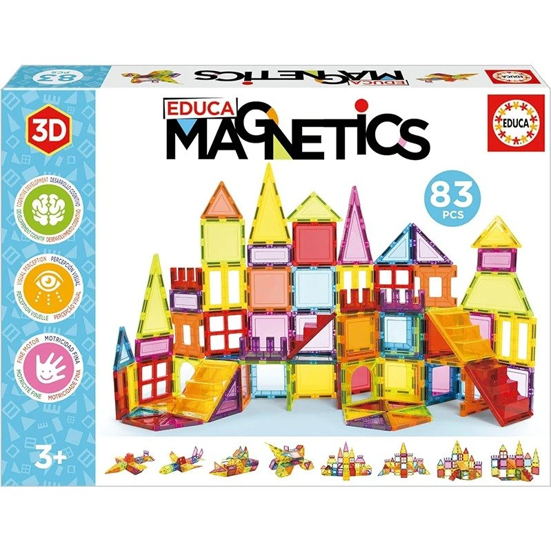 Educa Magnetics 83 Pzs Bloques Magnéticos 3D