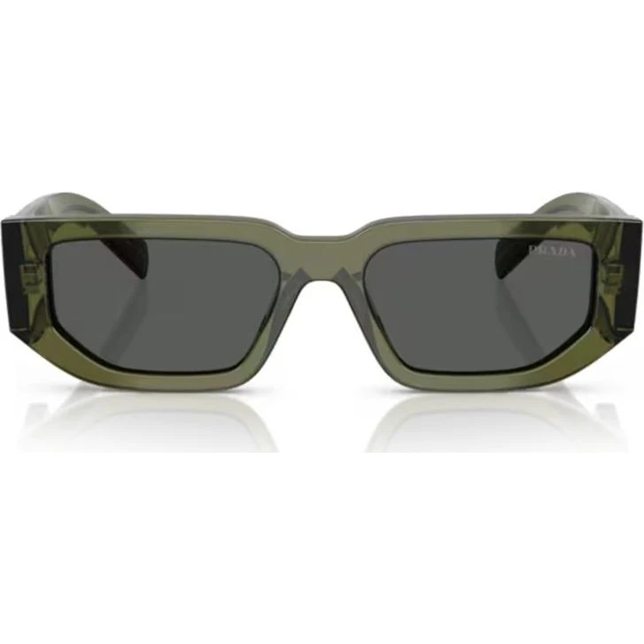 Prada PR 09ZS Gafas de Sol Hombre Verde Geométrico Gris 54mm