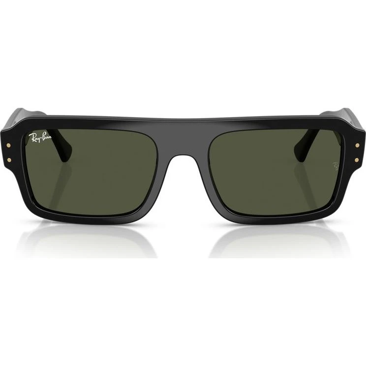 Ray-Ban RB 4454 Gafas de Sol Rectangulares Unisex Negro Verde 53mm