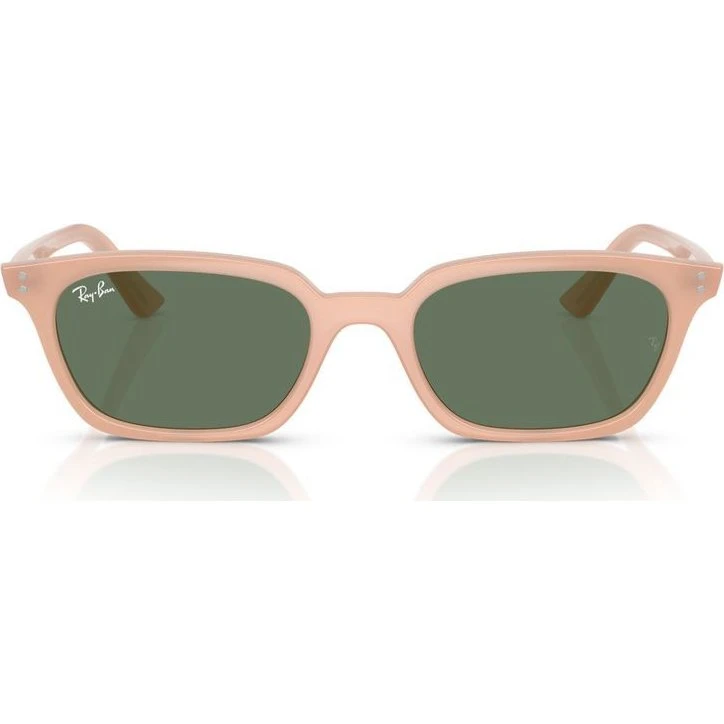 Ray-Ban RB 4456 Zaya Gafas de Sol Unisex Rosa con Lentes Verdes