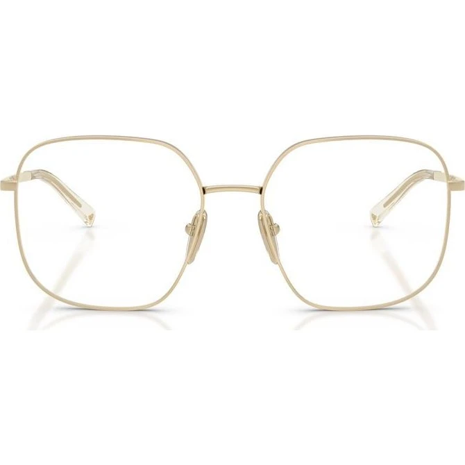 Prada PR A59V Gafas de Vista Geométricas en Acero Dorado para Mujer