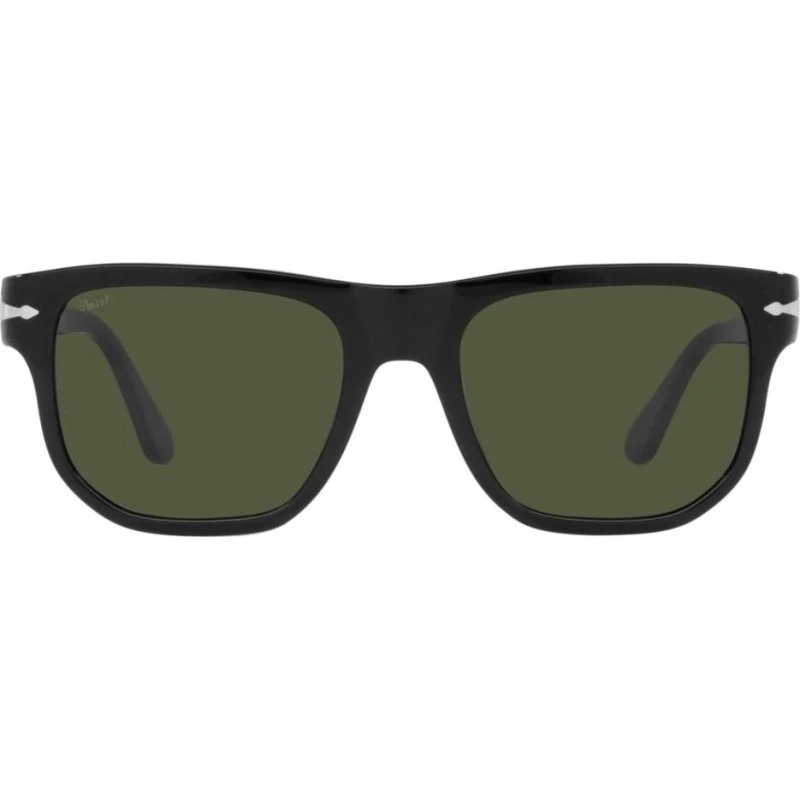 Persol PO 3306S Gafas de Sol Geométricas Unisex Negro Verde 55mm