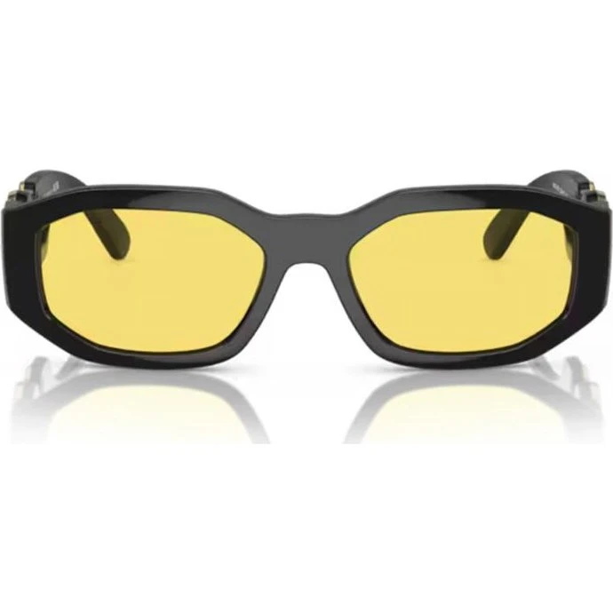 Versace The Clans VE 4361 Gafas de Sol Geométricas Hombre Negro/Amarillo