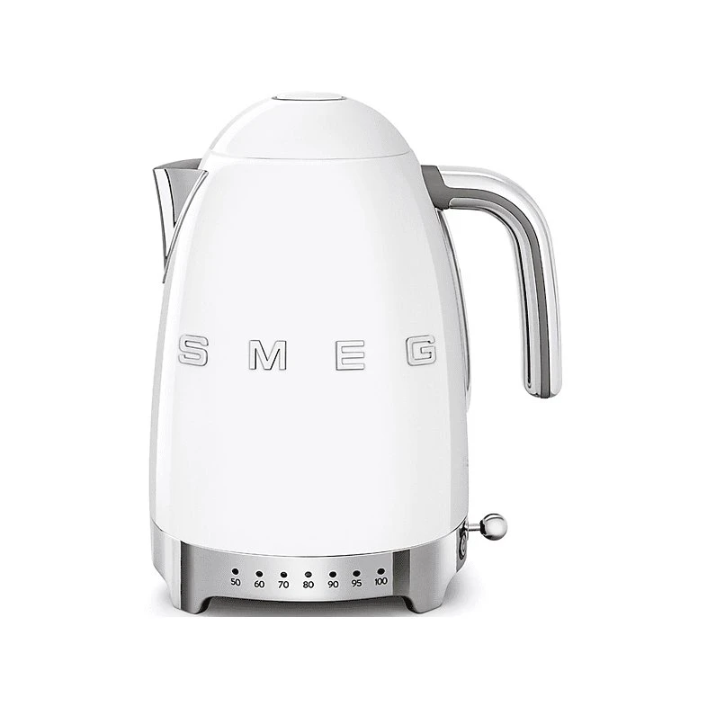 Hervidor de agua Smeg KLF04WHEU Retro, 1.7L, Blanco