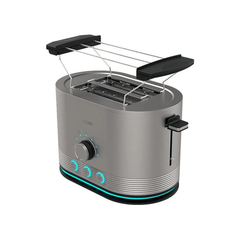 Cecotec Shine&Toast Double: Tostadora de Acero Inoxidable 850W
