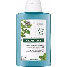 Klorane Detox Champú de Menta Ecológica para Cabello Normal, 200 ml