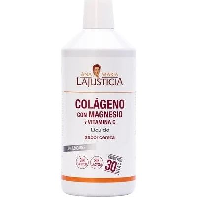 Ana María Lajusticia Colágeno con Magnesio y Vitamina C Sabor Cereza 1L