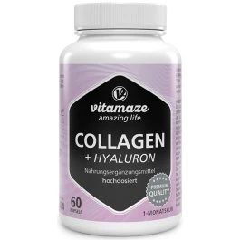 Vitamaze Colágeno 300 mg + Ácido Hialurónico 60 Cápsulas