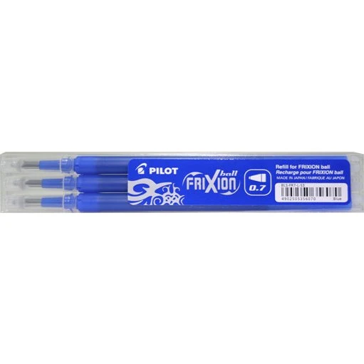 Pilot Frixion Recambio para Bolígrafo Azul - Pack de 3 Unidades