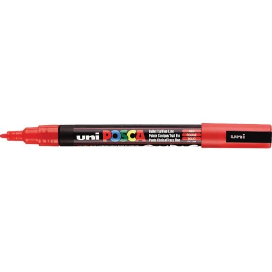 POSCA PC-3M Rotulador Rojo Punta Redonda (0,9 - 1,3 mm)
