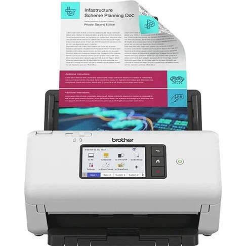 Brother ADS-4700W Escáner de Documentos A4 con Wi-Fi y Pantalla Táctil