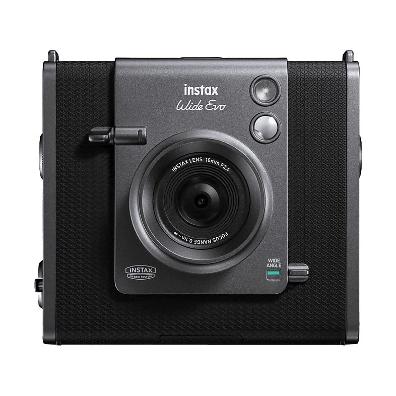 Fujifilm Instax Wide Evo - Cámara Instantánea Híbrida Negra