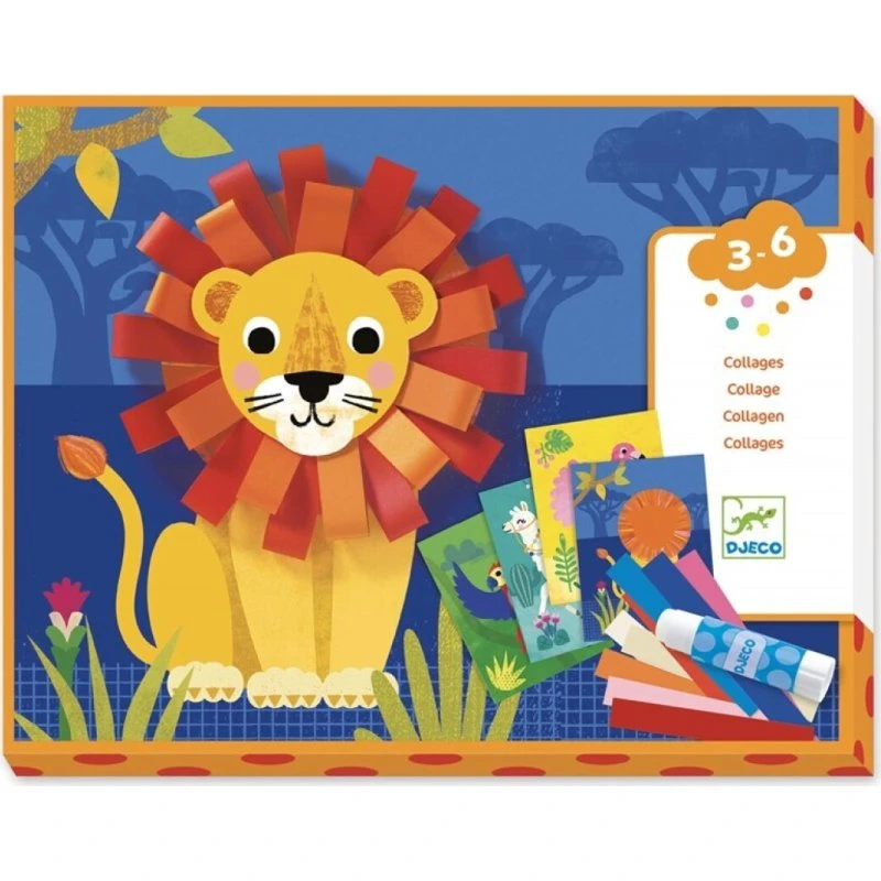 Djeco Collage con Bucles - Manualidad Creativa